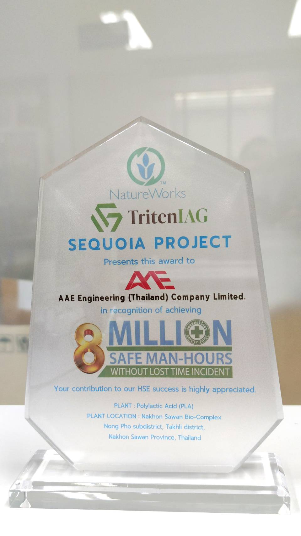 8 Million Safe Man-hours for Sequoia Project