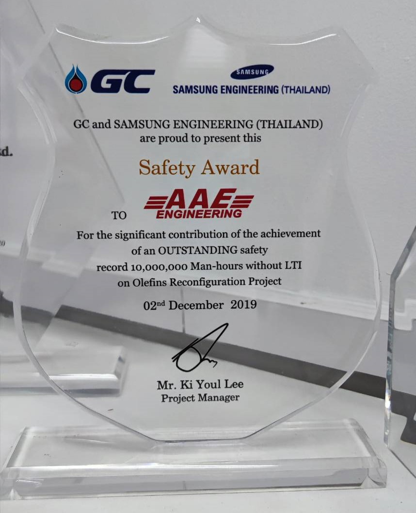 10 Million Safe Man-hours for PTTGC ORP Project