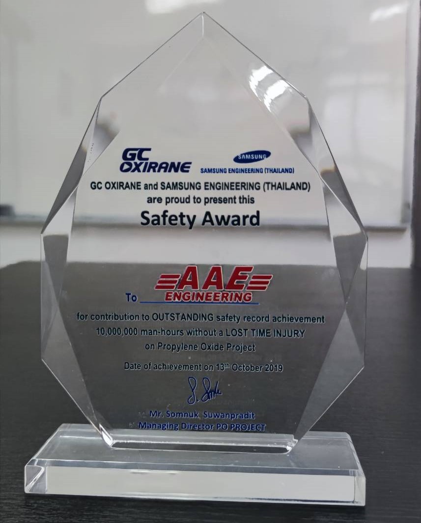 10 Million Safe Man-hours for PTTGC Propylene Oxide Project