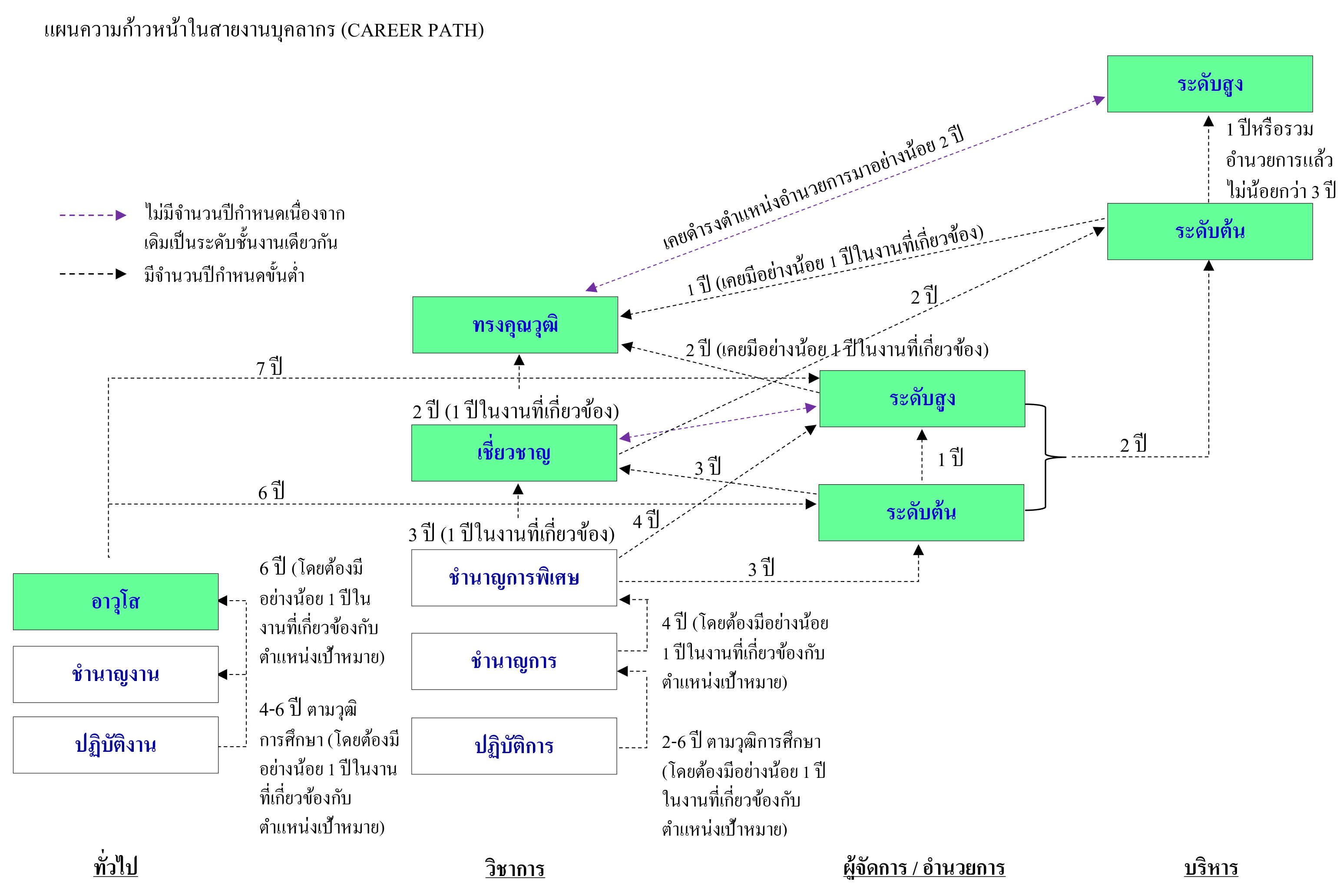 AAE Career Path Chart - แผนความก้าวหน้าในสายงานบุคลากร